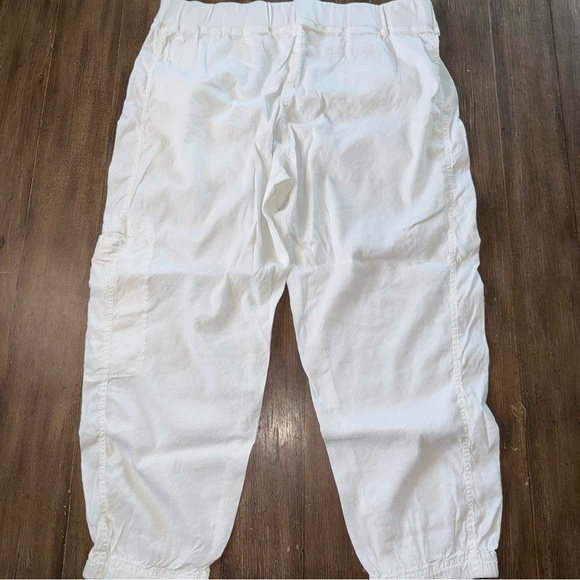 Eileen Fisher Organic Linen Cargo Jogger Pant XL White Ankle Cargo Pull on - Picture 9 of 11